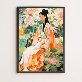 Poster Geisha | Stampa d'arredamento colorata decorazione da muro