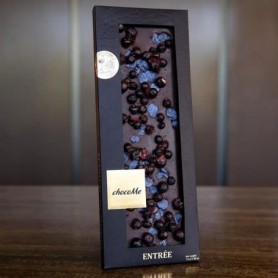 Cioccolato Fondente con Ribes, Petali di Viola e Sale Marino al Vino Rosso 110 gr