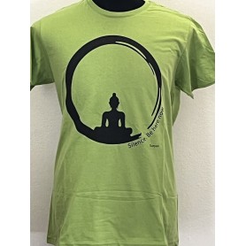 T-shirt Buddha 100% Cotone verde chiaro - Unisex