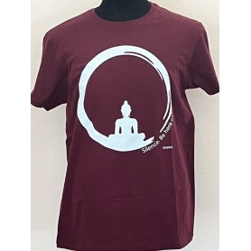 T-shirt Buddha 100% Cotone bordeaux - Unisex
