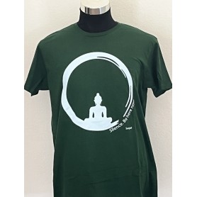 T-shirt Buddha 100% Cotone verde scuro- Unisex