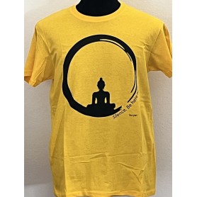 T-shirt Buddha 100% Cotone giallo- Unisex