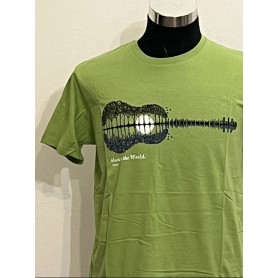 T-shirt Music 100% Cotone verde chiaro - Unisex