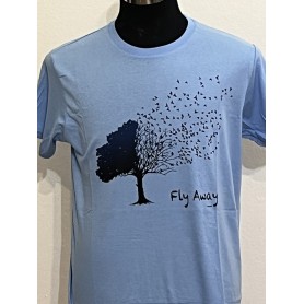 T-shirt Fly Away 100% Cotone azzurro - Unisex