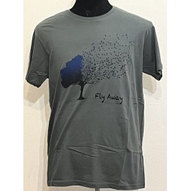 T-shirt Fly Away 100% Cotone kaki - Unisex