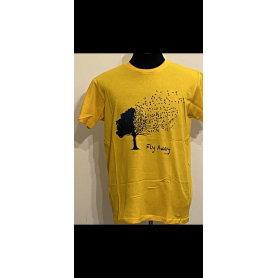 T-shirt Fly Away 100% Cotone giallo - Unisex