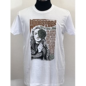 T-shirt Woodstock2 100% Cotone bianco - Unisex
