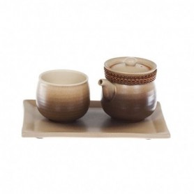 Set in ceramica grigio Lin's Ceramics Studio 3 pz