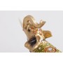 Statuetta Elefante in resina con bendaggi da parata , soprammobile per il buon auspicio color oro