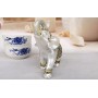 Statuetta Elefante in resina, soprammobile per il buon auspicio blu o oro