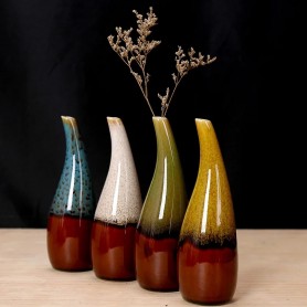 Vaso per fiori e piante idroponiche  in Ceramica  a forma d'onda  stile Nordic - apertura molto stretta