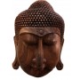 Volto di Buddha da parete in legno - 50x40 cm