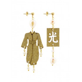 Orecchini Kimono Piccolo Oro Perla