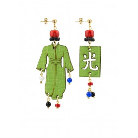 Orecchini Kimono Special Piccolo Verde Chiaro