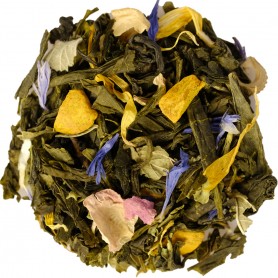 tè verde aromatizzato ROSA & LYCHEE BIO - sacchetto da 100 gr.
