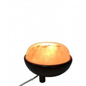 Lampada di sale himalayano originale tonda e piatta