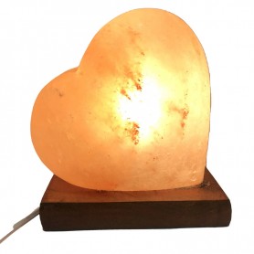 Lampada di sale himalayano a forma di cuore