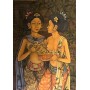 Quadro dipinto ad olio con donne balinesi