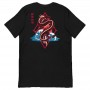 T-shirt Unisex Red Wave Dragon - Nero