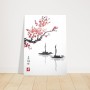Poster barche giapponesi | Stampa ciliegio per arredamento