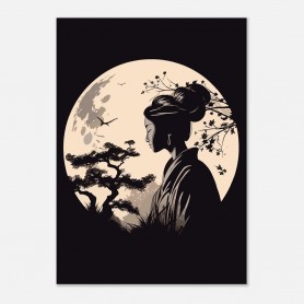 Poster Geisha Moon | Stampa d'arredamento - decorazione da muro