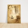 Poster acquerello barca tradizionale giapponese | Stampa d'arredamento - decorazione da muro