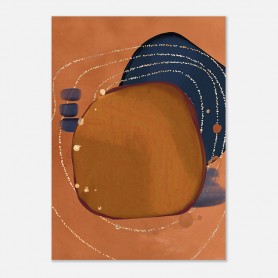 Poster astratti moderni stampe da parete artistiche | Earth and gold