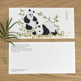 Cartolina 10x21cm Panda