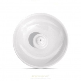Portaincensi in Ceramica Smaltato Bianco