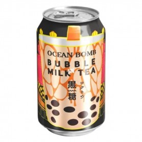 Lattina bevanda bubble tea al gusto classico (te e latte) con tapioca - Ocean Bomb Qdol