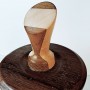 Biscottiera in legno "Picciuolo", pezzo unico tornito a mano.