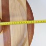 Centrotavola in legno "Sua maestà", made in Italy, tornito a mano, castano e mogano