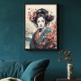 Poster Floral Geisha | Stampa d'arredamento - decorazione da muro