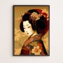 Poster Floral Geisha 02 | Stampa d'arredamento - decorazione da muro